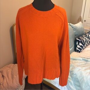 Vibrant Orange Women's Crew Neck Sweater
